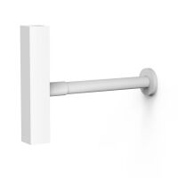 Tres Quadratischer Teleskopsiphon mit Sichtfenster und Stutzen für Waschbecken-10710342