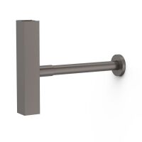 Tres Quadratischer Teleskopsiphon mit Sichtfenster und Stutzen für Waschbecken-10710342