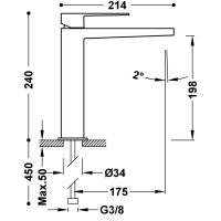 SLIM Einhebel-Waschtischmischer L-20210303