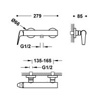 Tres FUJI Einhebel-Brausemischer-28116701