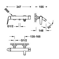 Tres FUJI Einhebel-Wannenmischer-28117001
