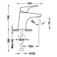 Tres CANIGÓ Einhebel-Waschtischmischer-21710303