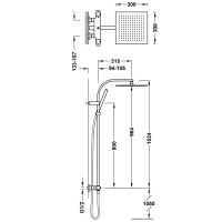 Tres OVER-WALL Thermostat-Aufputz-Duschsystem Over-wall-19039305