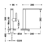 Tres KITCHENS Einhebelmischer für die Küche-23044002