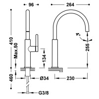 Tres KITCHENS Einhebelmischer für die Küche-23044003