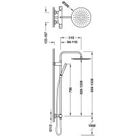 Tres OVER-WALL Thermostat-Aufputz-Duschsystem Over-wall-19039302