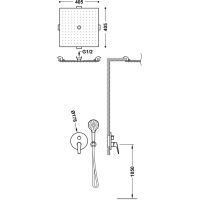 Tres FUJI Bausatz 3-Wege-Unterputz-Einhebelmischer Rapid-box für die Dusche-28137302