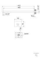 Steinberg 120 7910 Brausearm Wandmontage 400 mm