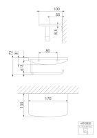 Steinberg 450 2820 Papierhalter mit Ablage