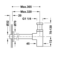 Tres Teleskop-Siphon für Waschbecken-13463420