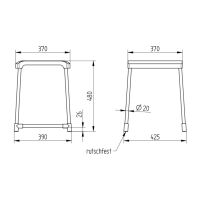 Avenarius Bad-/ Dusch-Hocker Sitzfl&auml;che wei&szlig;