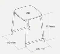 Provex Badhocker Serie 300, chrom/grau 3001 SH05 PM