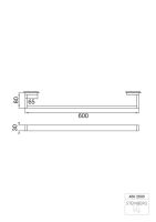Steinberg 460 2600 Badetuchhalter 600 mm, aus Messing