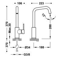 Tres KITCHENS Einhebelmischer für die Küche-23044007