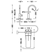 Tres KITCHENS Küchenarmatur mit 1 Strahl für gefiltertes Wasser-23050401