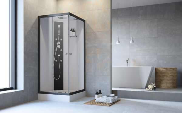 Schröder Koplettdusche fast Eckeinstieg 900x900 mm