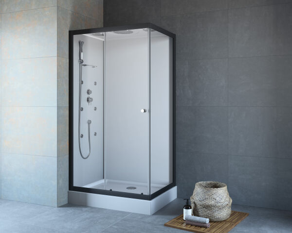 Schröder Koplettdusche fast Drehtuer mir Seitenwand 1100x800 mm