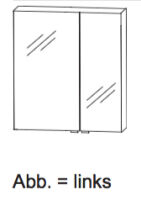 Spiegelschrank Puris Laguna Serie D 60 cm, wei&szlig; matt