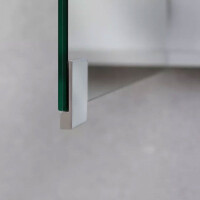 Lanzet Spiegeltür-Griff Aluminium, verchromt 5 x 4 cm