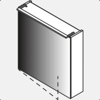 Lanzet Spiegelschrank L5 1 Türe links 60 cm breit verschiedene Farben