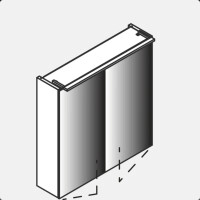 Lanzet Spiegelschrank L5 2 Türen 60 cm breit verschiedene Farben