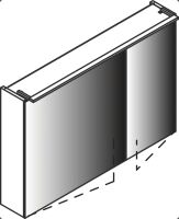 Lanzet Spiegelschrank L5 - 2 Türen 90 cm breit verschiedene Farben