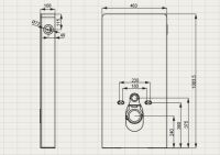 Design Vorwandmodul selbstragend schwarz