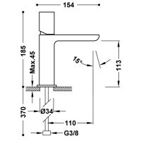Tres LOFT Einhebel-Waschtischmischer