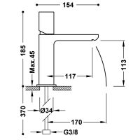 Tres LOFT Einhebel-Waschtischmischer