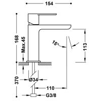 Tres LOFT Einhebel-Waschtischmischer
