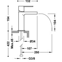 Tres LOFT Einhebel-Waschtischmischer
