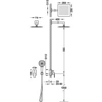 Tres LOFT Unterputz-Einhebelmischer-Duschsystem (2 Wege)