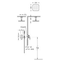 Tres LOFT Unterputz-Einhebelmischer-Duschsystem (2 Wege)