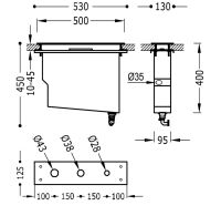 Tres LOFT Unterbaukasten für Wannenrandarmaturen