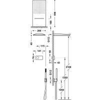 Tres SHOWER TECHNOLOGY Bausatz elektronisches 3-Wege-Thermostat-Unterputz-System Shower technology für die Dusche-09286308