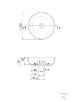 Steinberg Serie 440 6115 Aufsatzschale rund aus Solid Surface