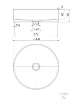 Steinberg Serie 442 6020 Aufsatzbecken aus Edelstahl rund