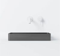 Steinberg Serie 442 7110 Aufsatzbecken aus Edelstahl eckig