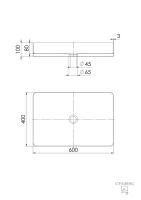 Steinberg Serie 442 7110 Aufsatzbecken aus Edelstahl eckig