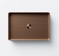 Steinberg Serie 442 7110 Aufsatzbecken aus Edelstahl eckig