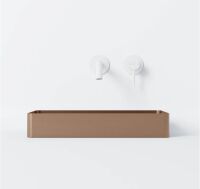 Steinberg Serie 442 7110 Aufsatzbecken aus Edelstahl eckig