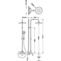 Tres BASE PLUS Einhebel-Aufputz-Duschsystem (2 Wege)