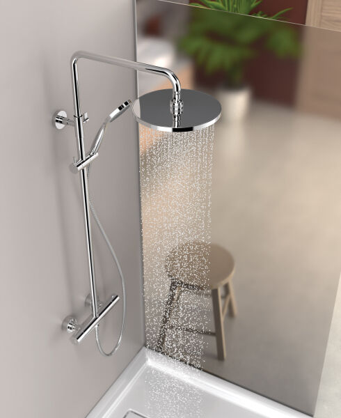 Tres BASE PLUS Thermostat-Aufputz-Duschsystem