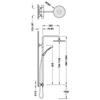 Tres BASE PLUS Thermostat-Aufputz-Duschsystem Mattschwarz