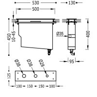 Tres Unterbaukasten für Wannenrandarmaturen