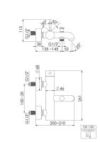 Steinberg 100 1100 Aufputz-Einhebelmischer ½ für Wanne