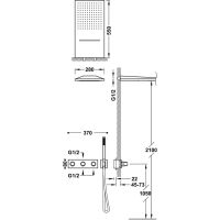 Tres B-SYSTEM Bausatz 3-Wege-Thermostat-Unterputz-B-system für die Dusche-30725305