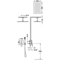 Tres SLIM Bausatz 2-Wege-Unterputz-Einhebelmischer Rapid-box für die Dusche-20238003