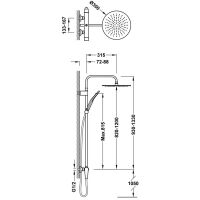 Tres Einhebel-Aufputz-Duschsystem (2 Wege)