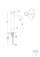 Steinberg 100 1700 Waschtisch-Einhebelmischer ohne Ablaufgarnitur, Ausladung 128 mm
